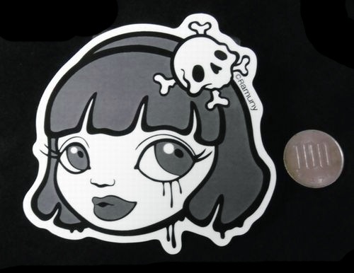 Ramunyステッカー【ボブ　グレー】