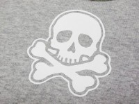 スカル半袖ロンパース【グレー×ホワイトスカル】|洋服|ベビーキッズ