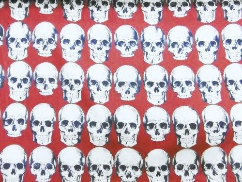 生地アレキサンダーヘンリー【 Rad skull  Red】