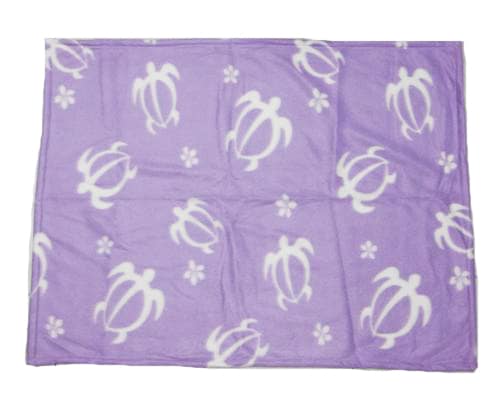 フリースブランケット【ホヌ×パープル】S