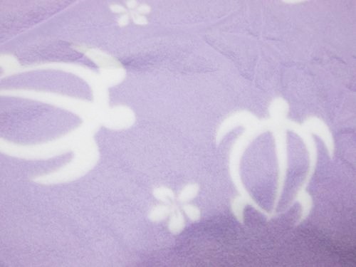 フリースブランケット【ホヌ×パープル】L