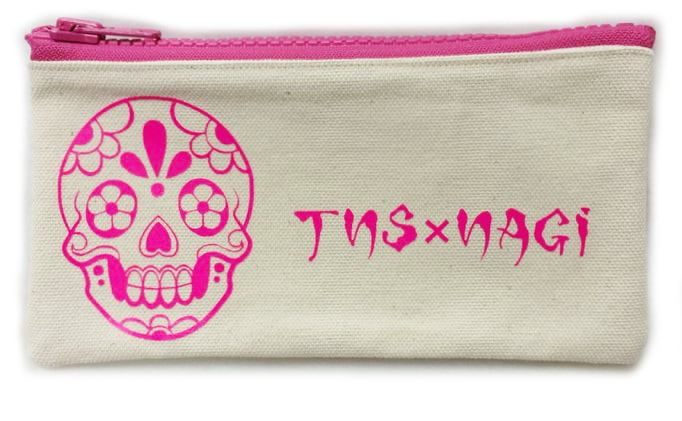 TNS×NAGI【帆布×Sugar Skull】ネオンピンク浅型
