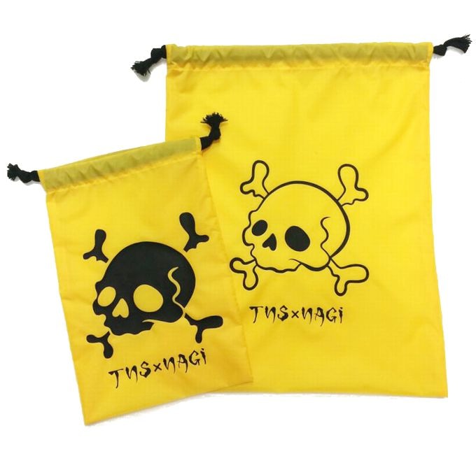TNS×NAGIナイロン巾着セット【イエロー×Crossbones】