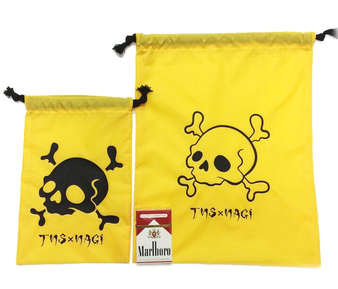 TNS×NAGIナイロン巾着セット【イエロー×Crossbones】