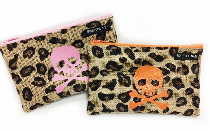 スカルジュートポーチ【レオパード】
