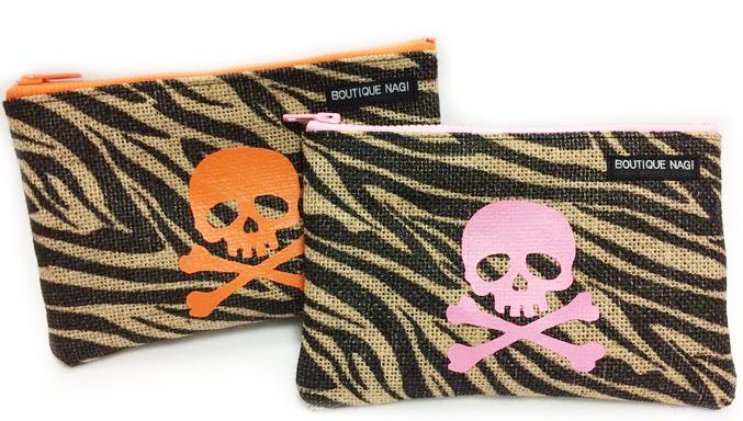 スカルジュートポーチ【ゼブラ】