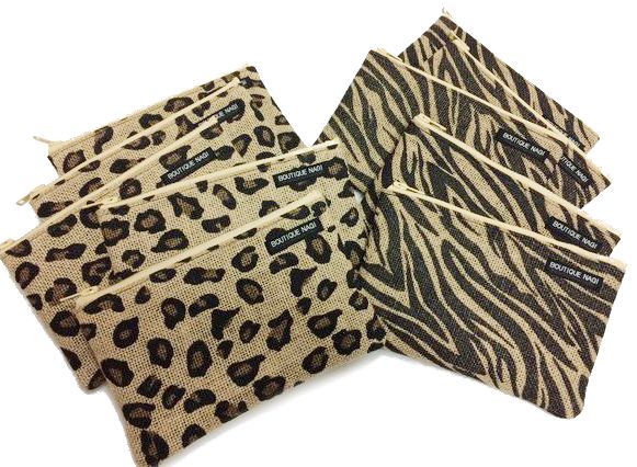 ジュートポーチ【レオパード/ゼブラ】