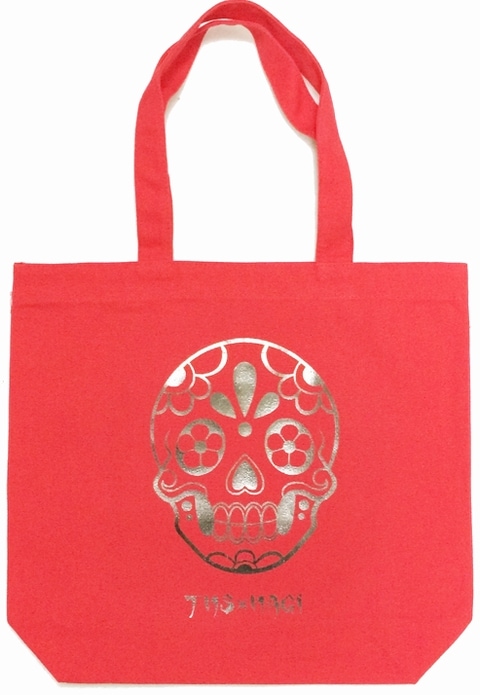 TNS×NAGI帆布トート【赤×黒メタルSugar Skull】