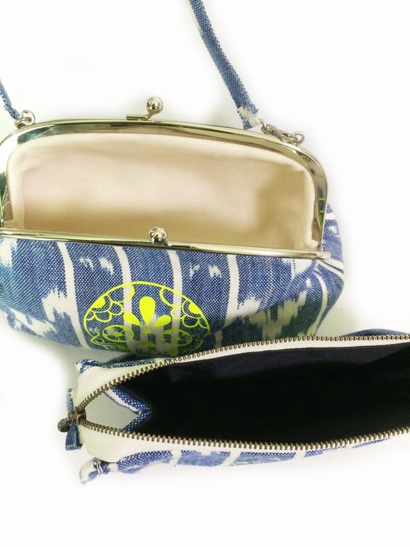 TNS×NAGIがまポーチセット【青×ネオンイエロー】