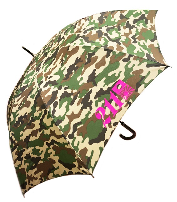 迷彩ジャンプ傘カーキ【ネオンピンクJAPAN】