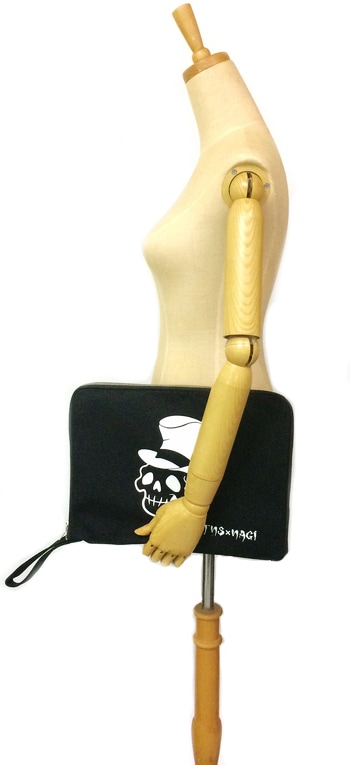 クラッチバッグ TNS×NAGI【黒×tophat白】