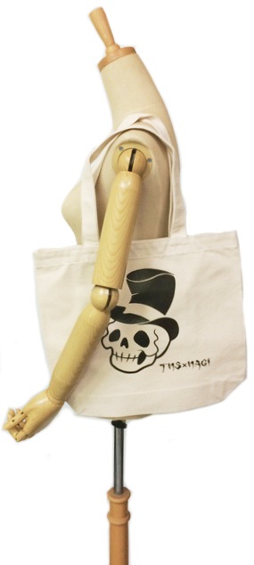 TNS×NAGI帆布トート【生成り×ガンメタtophat】