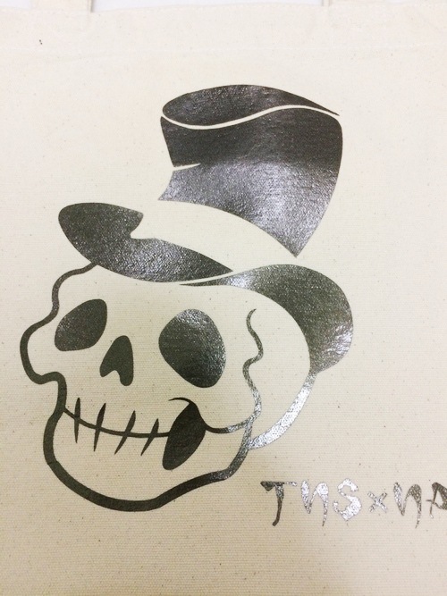 TNS×NAGI帆布トート【生成り×ガンメタtophat】