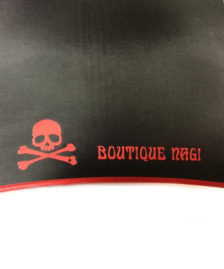 65cmジャンプ傘【赤パイピング×ビッグスカル】