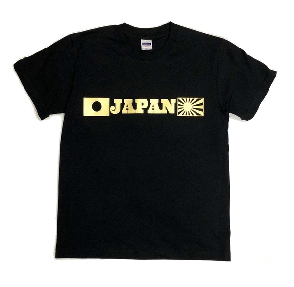 Tシャツ【JAPAN】黒×ゴールド