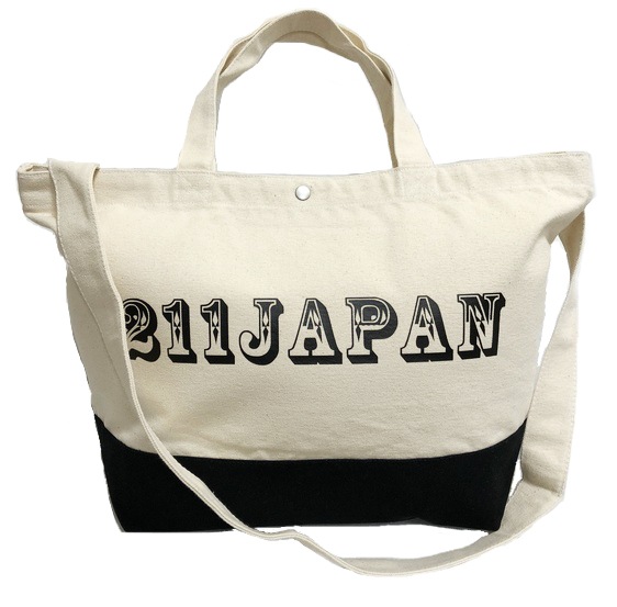 2Wayトート【生成り×黒】211JAPAN