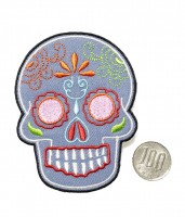 アイロンワッペン【メキシカンスカルAE】|ワッペン,ピンバッジ|ファッション,服飾小物
