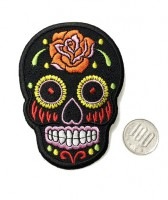 アイロンワッペン【メキシカンスカルAJ】|ワッペン,ピンバッジ|ファッション,服飾小物