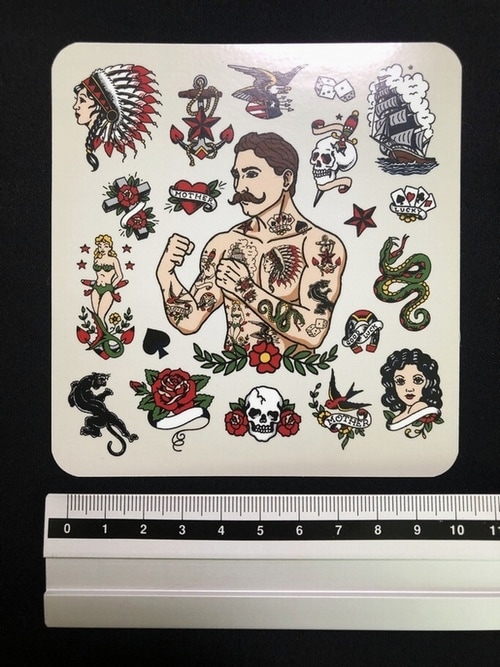 ◼︎オールドスクールタトュー 総柄カードケース tattoo - 小物