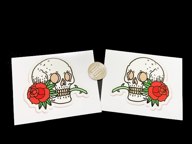 【スカル薔薇】ステッカー