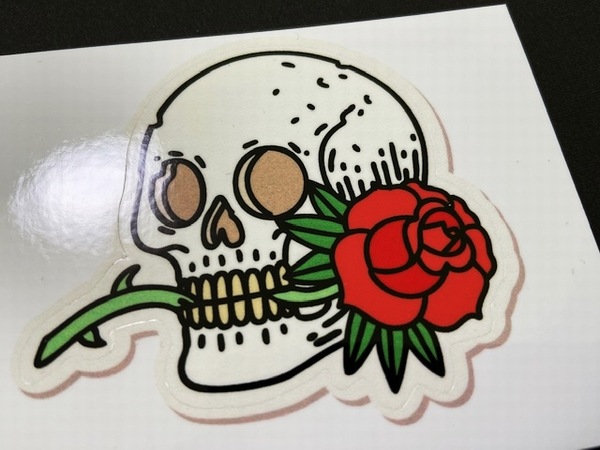 【スカル薔薇】ステッカー
