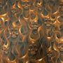 生地アレキサンダーヘンリー【Skulls on fire】ブラウン