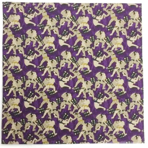 和柄バンダナ【相撲】紫