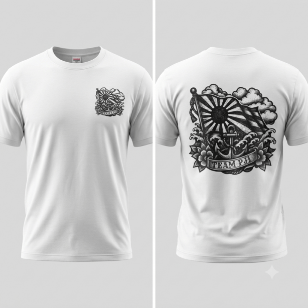 【TEAM PJI 公式】オールドスクール・オリジナルTシャツ（ホワイト）