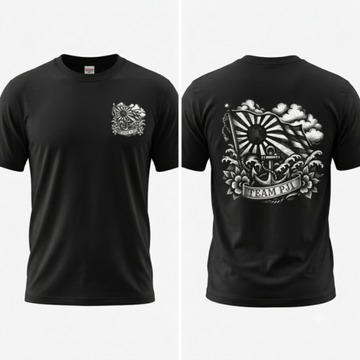 【TEAM PJI 公式】オールドスクール・オリジナルTシャツ（ブラック）