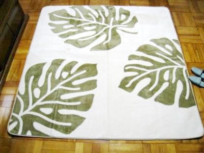 モンステラ中敷きカーペット【ベージュ】