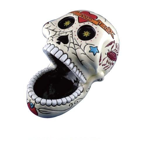 シュガースカルヘッド　トレイ【ホワイト×スパイダー】