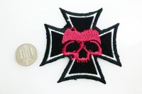 アイロンワッペン【skull-black-cross】|ワッペン|ワッペン,ピンバッジ,