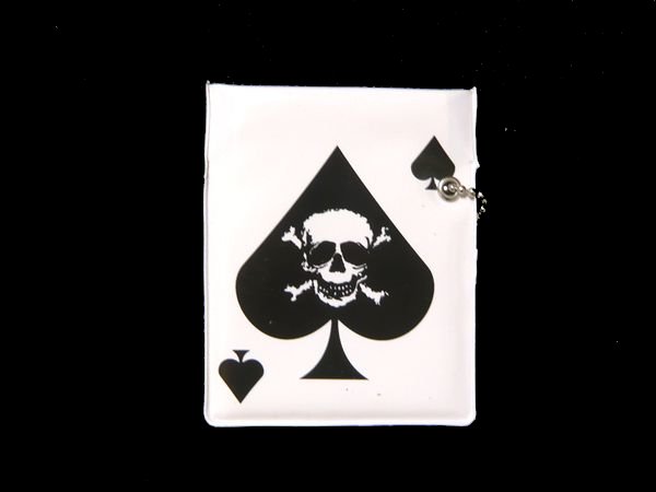 携帯灰皿★スペードスカル柄