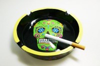 灰皿【メキシカンスカル】グリーン|喫煙具