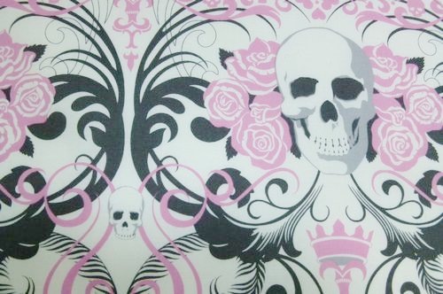 スカルバンダナ【薔薇スカルピンク】