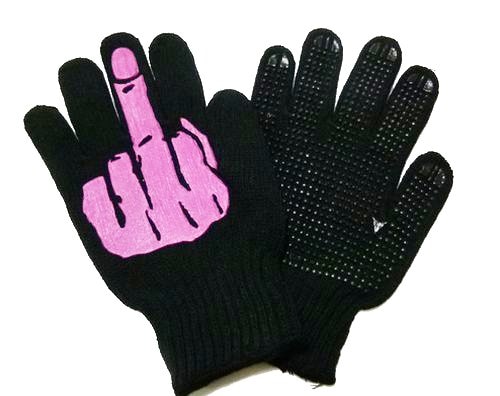 ホネ軍手【FUCK×ピンク】