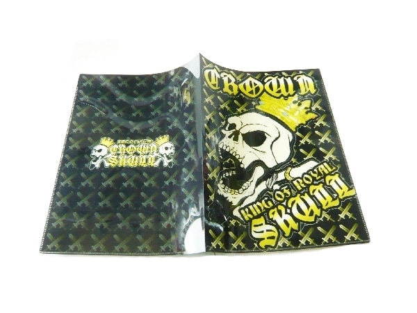 A4ダブルクリアファイル【CROWN SKULL】