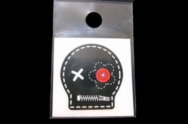 スクラッチステッカー【ジッパースカル】