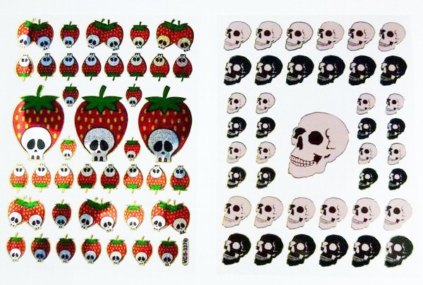 ステッカー【いちごスカル/骸骨】