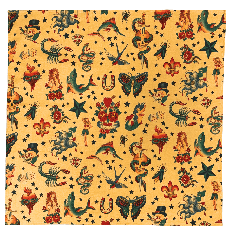 バンダナ【Tattoo/Tea】