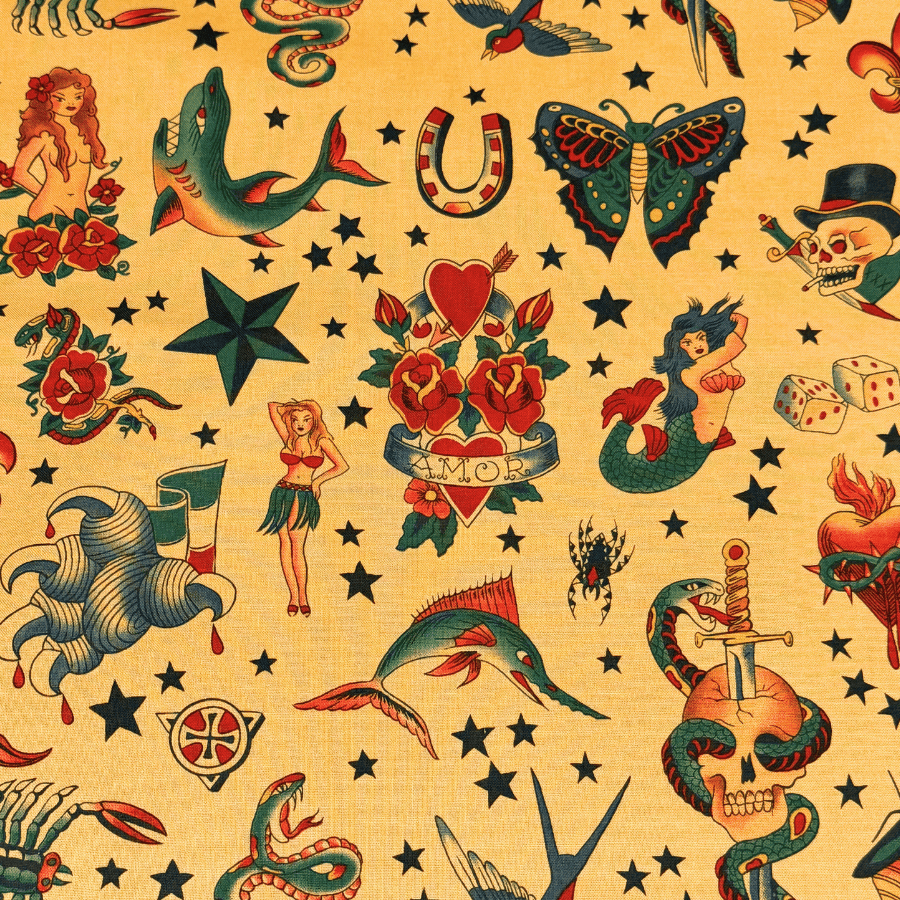 バンダナ【Tattoo/Tea】