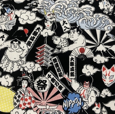 和柄バンダナ【NIPPON】