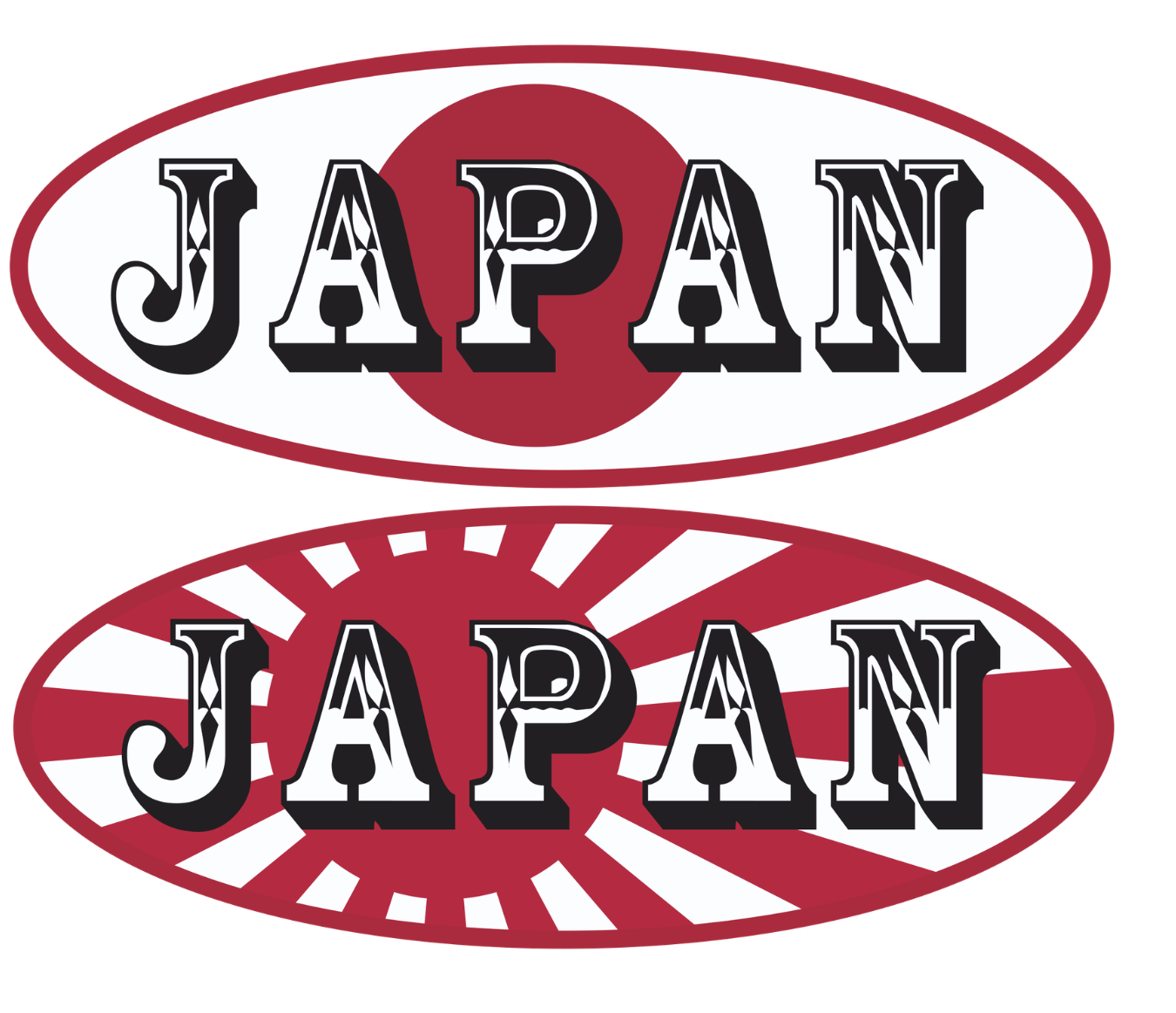 ぷっくり転写ステッカー2枚セット【JAPAN】