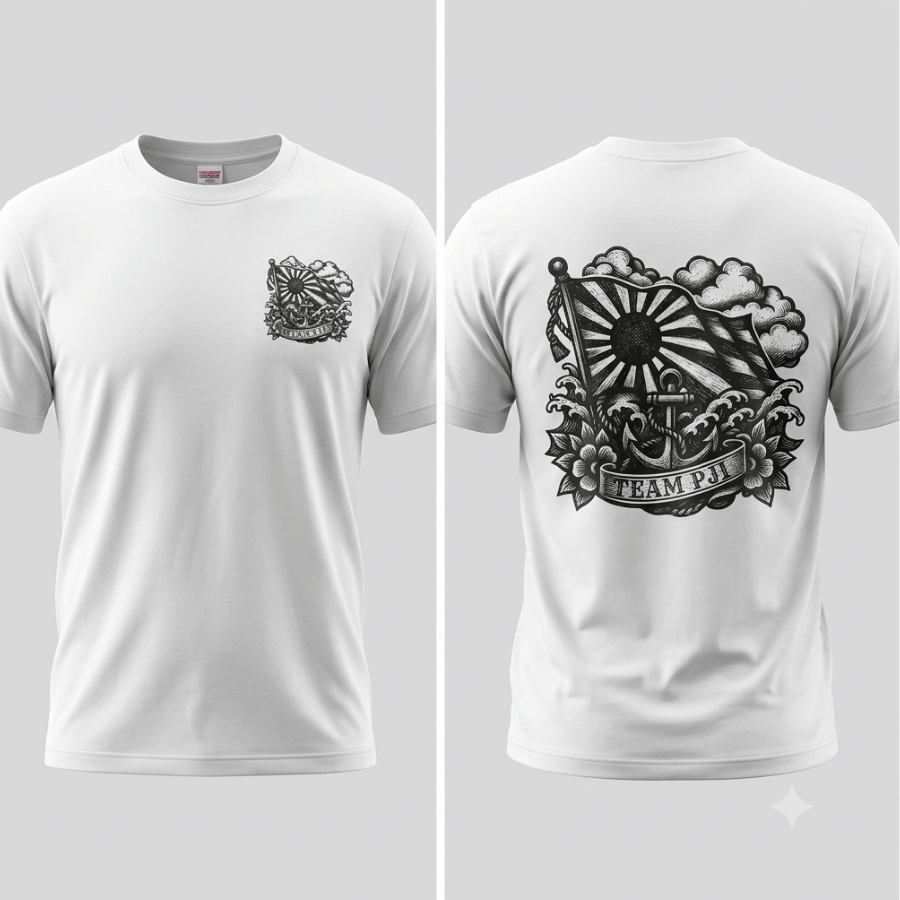 【TEAM PJI 公式】オールドスクール・オリジナルTシャツ（ホワイト）