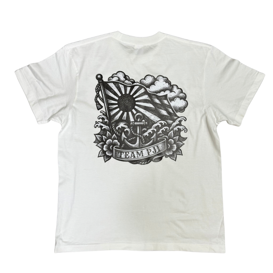 【TEAM PJI 公式】オールドスクール・オリジナルTシャツ（ホワイト）