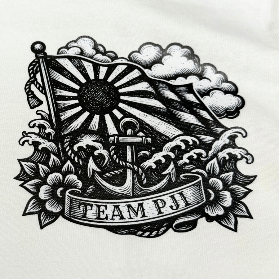 【TEAM PJI 公式】オールドスクール・オリジナルTシャツ（ホワイト）