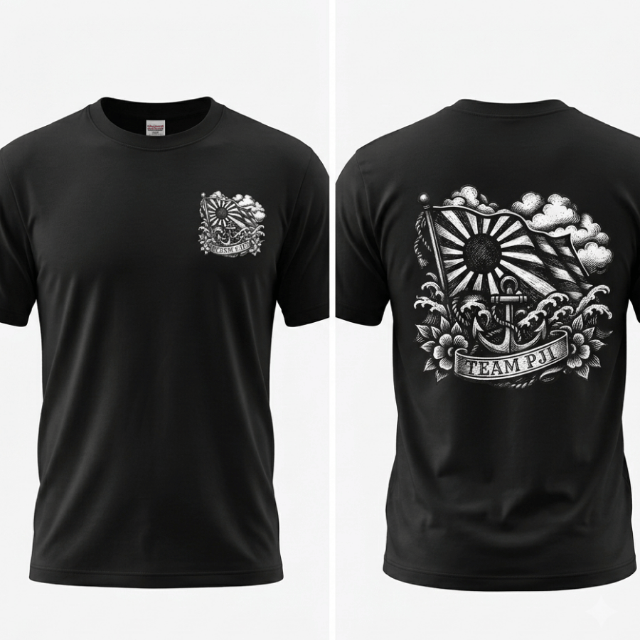【TEAM PJI 公式】オールドスクール・オリジナルTシャツ（ブラック）