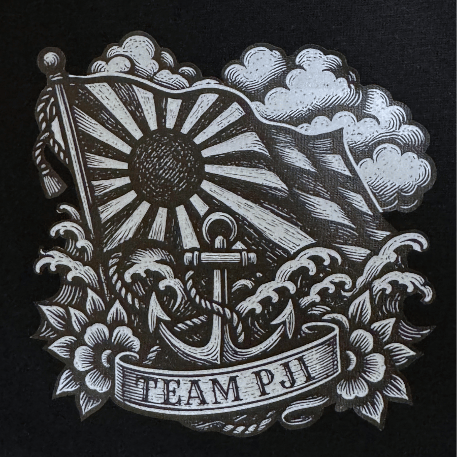 【TEAM PJI 公式】オールドスクール・オリジナルTシャツ（ブラック）