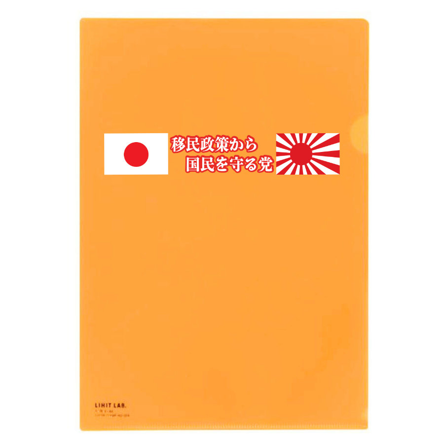3枚セット【移民政策から国民を守る党】A4クリアファイル