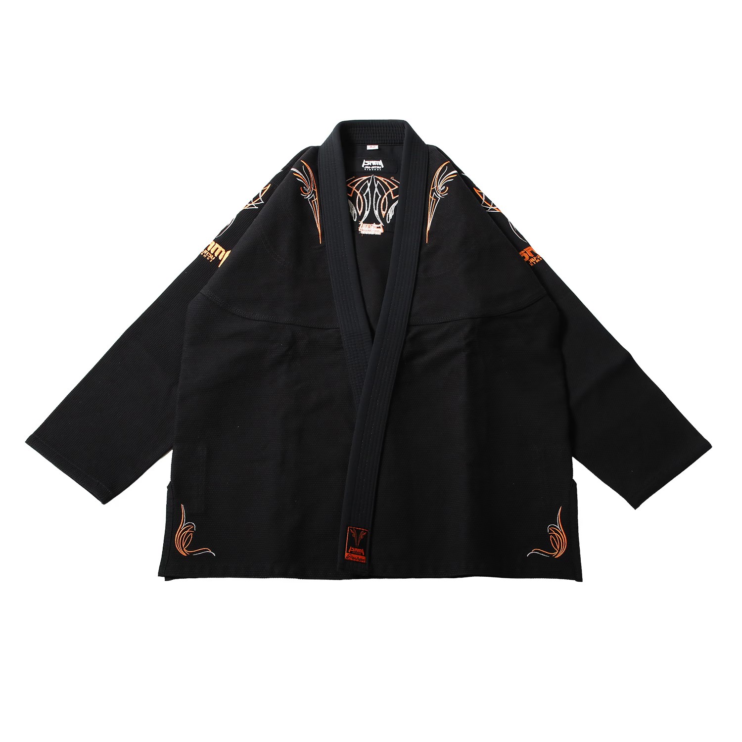 ピンストライプ柔術着　黒